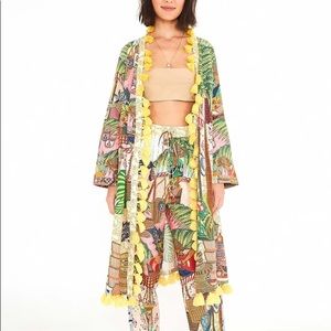 FARM RIO GORGEOUS KIMONO with TASSELS - NWT size XS